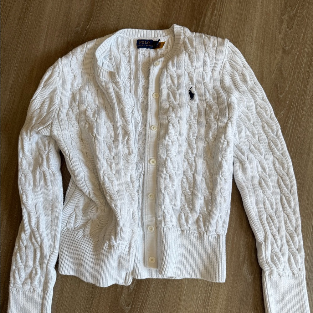 Ralph Lauren Cream Cable Knit Sweater